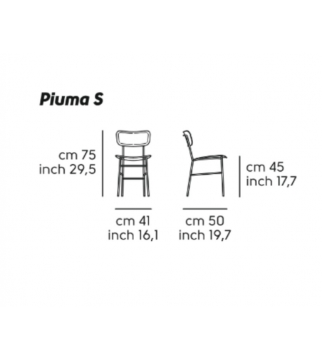 Chaise Piuma S M TS - Midj