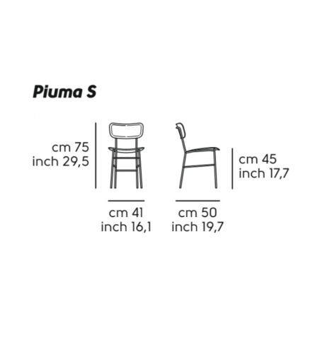 Sedia Piuma S M LG - Midj