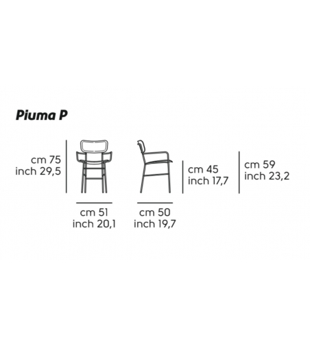 Piuma P M CU Armchair - Midj