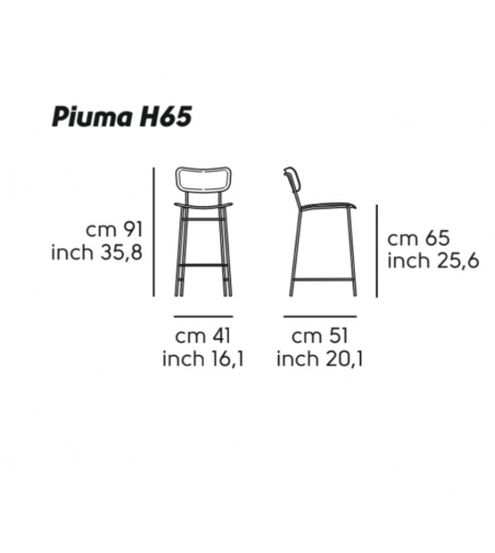 Sgabello Piuma M CU - Midj