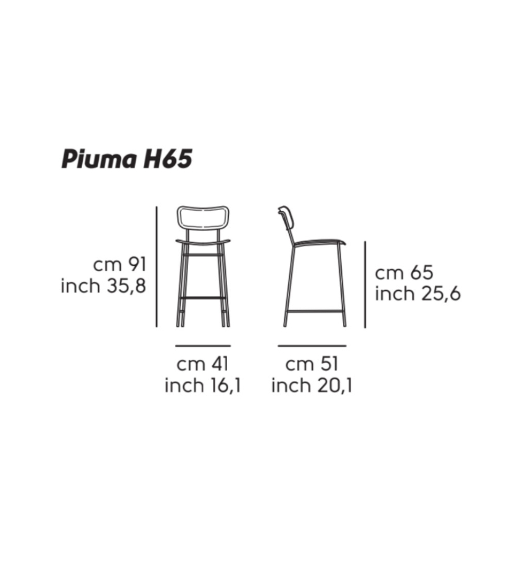 Piuma M TS Hocker - Midj