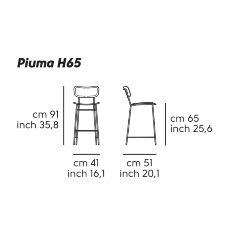 Piuma M TS Hocker - Midj