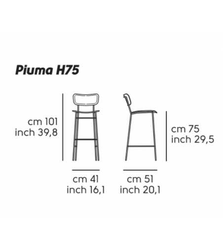 Taburete Piuma M LG - Midj