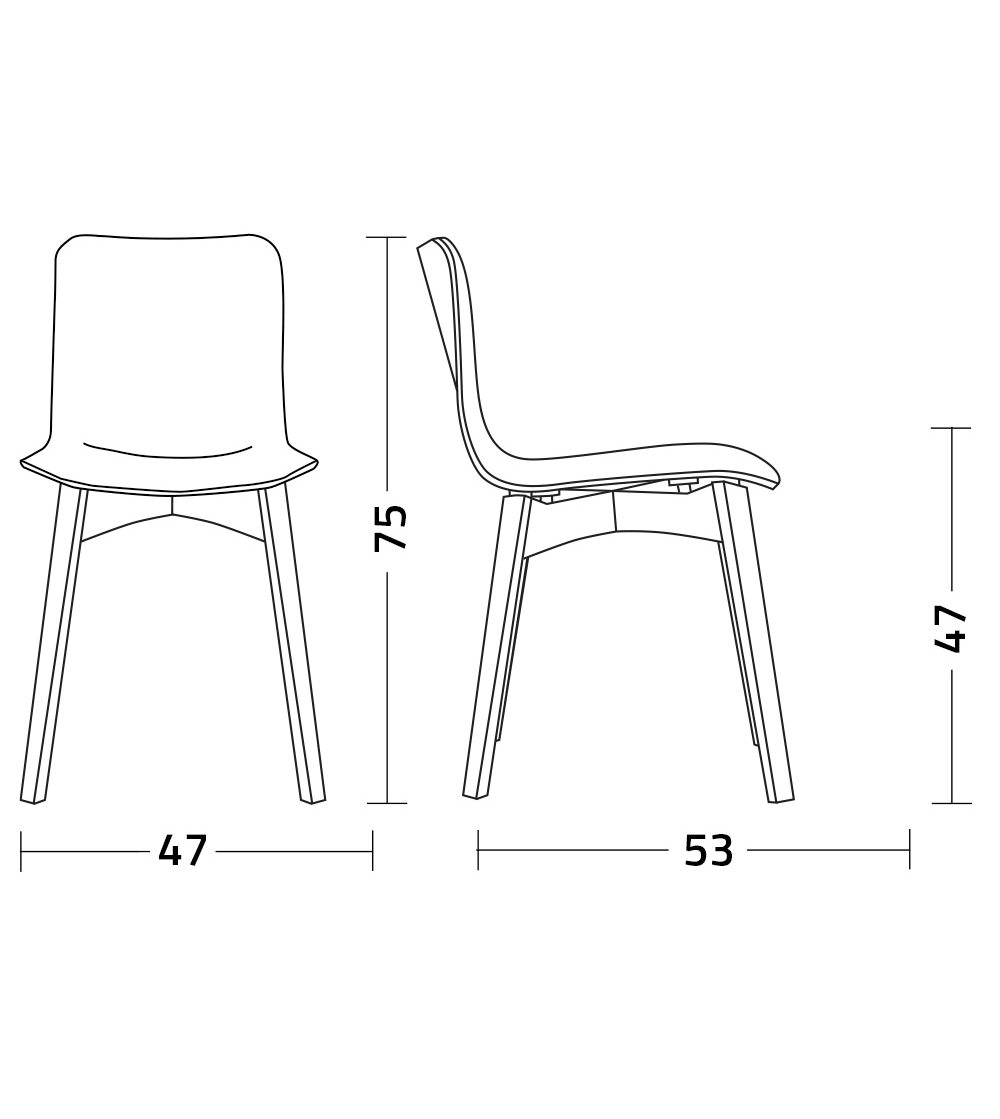 Lot 2 Chaises Dandy W - Colico