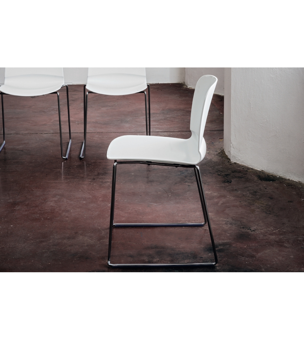 Sedia a Slitta in Restylon Midj