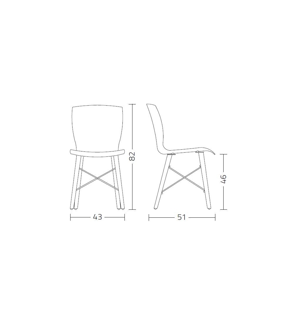 Silla Rap Wood - Colico