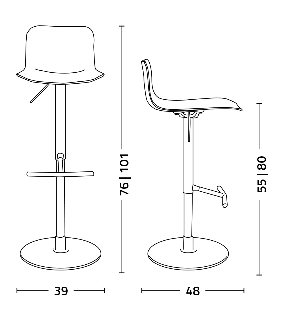 Set 2 Dandy Swing Stools - Colico