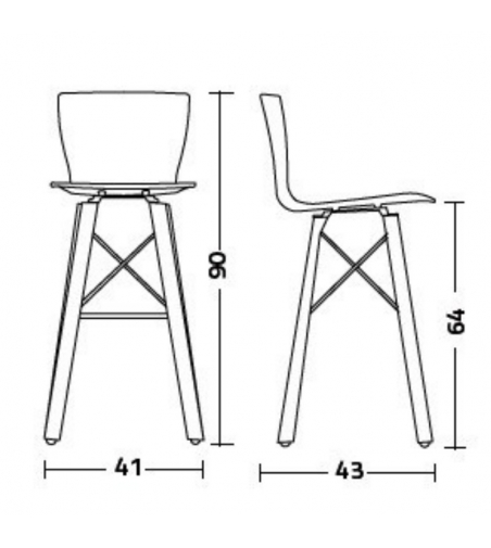 Rap Wood SS Stool - Colico
