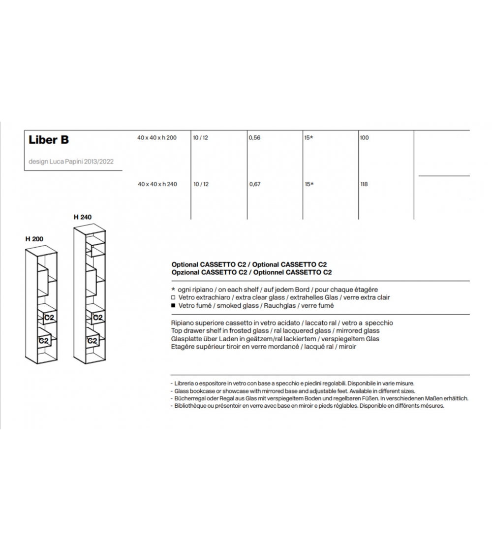 Bücherregal Liber B  Tonelli Design