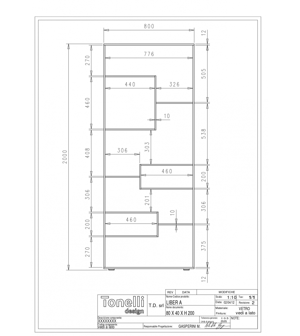 Tonelli Design Libreria Liber A