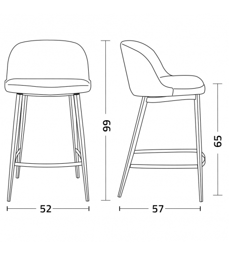 Taburete Meghan TT SS - Colico