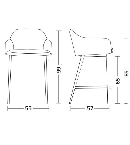 Tabouret Meghan TT SS - Colico