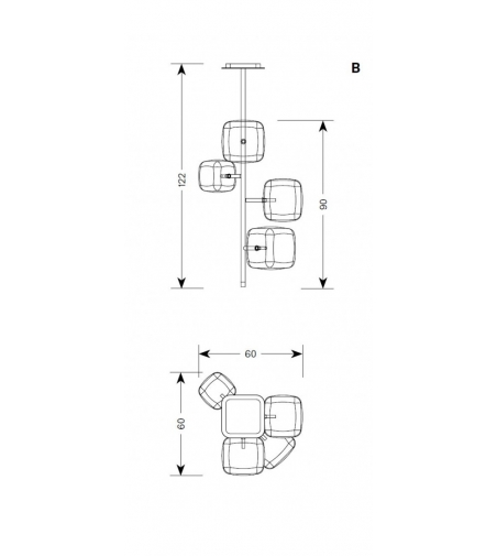 Lámpara De Suspensión De 4/5 luces Hyperion - Tonelli Design