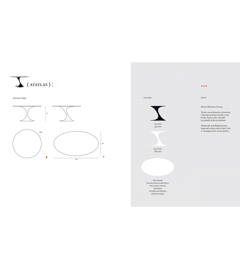 Table mod. Atatlas Casprini