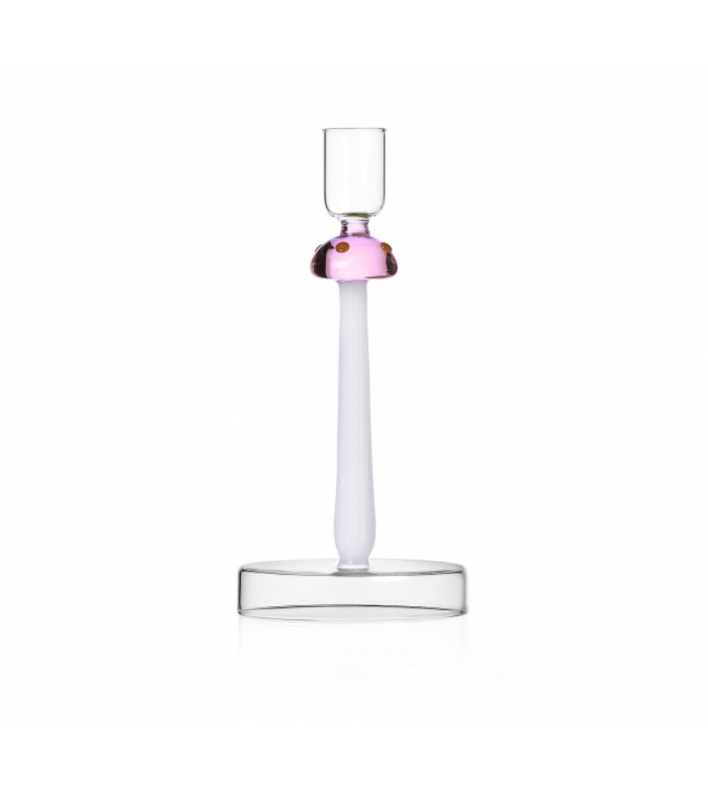 Alice Pink Mushroom With Red Points Candlestick - Ichendorf