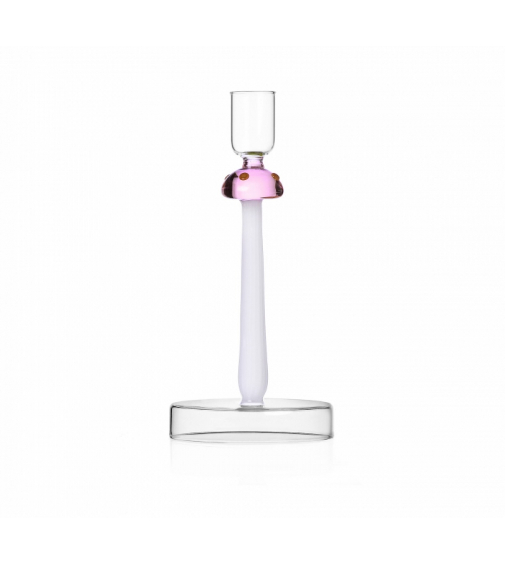 Alice Pink Mushroom With Red Points Candlestick - Ichendorf