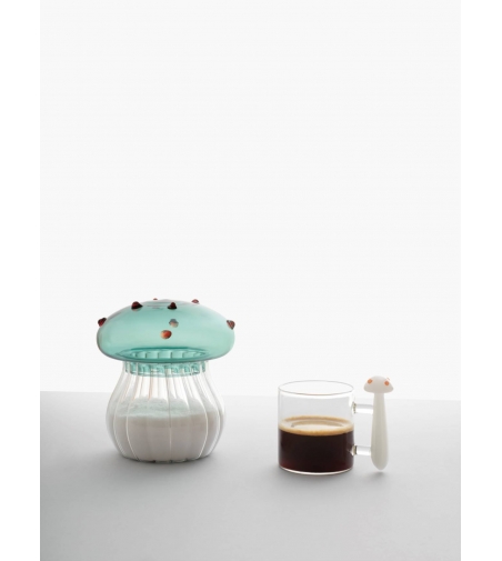 Candelabro Hongo Ámbar Con Puntos Verdes Alice - Ichendorf