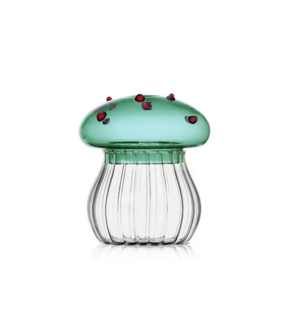 Alice Green Mushroom With Red Dots Sugar Bowl - Ichendorf