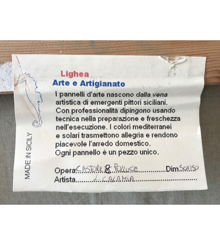 Quadro d'Autore di Lia Calamia opera Castore e Polluce