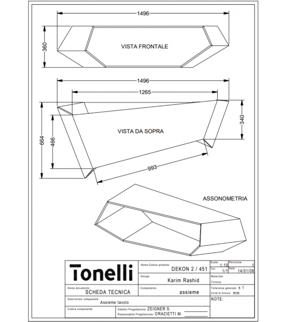 Tonelli  Design - Dekon 2 Coffee Table