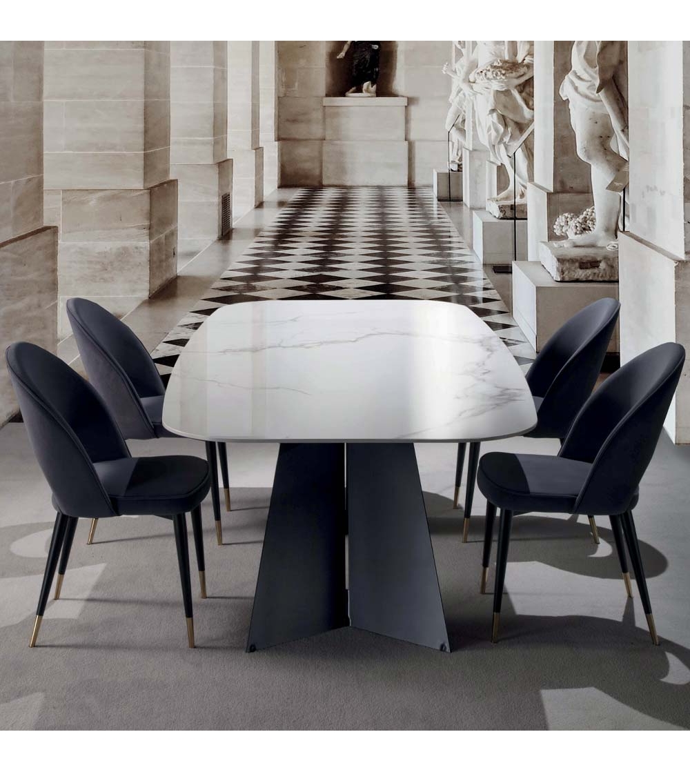 La Seggiola - Empire Table With Carrara Marble