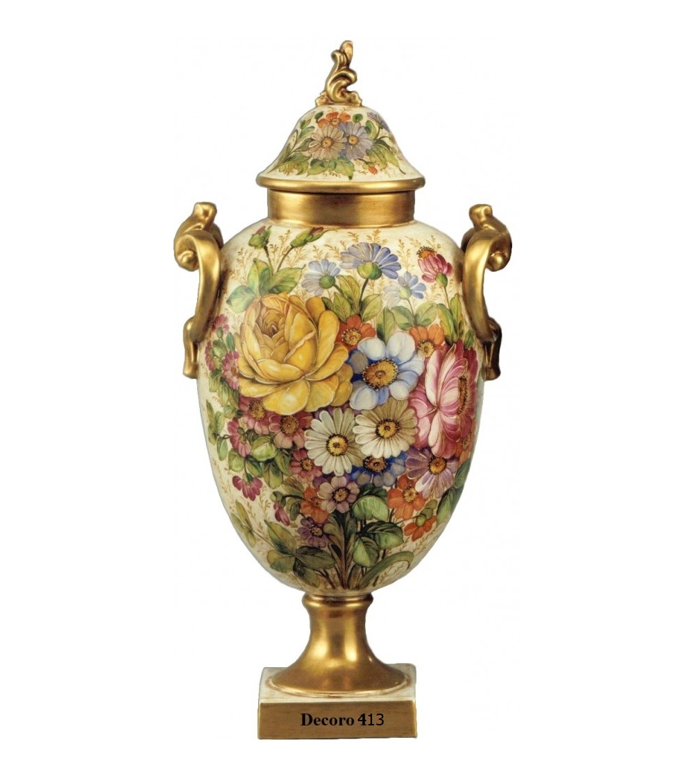 Potiche In Ceramica 1453/1 Decoro 412...