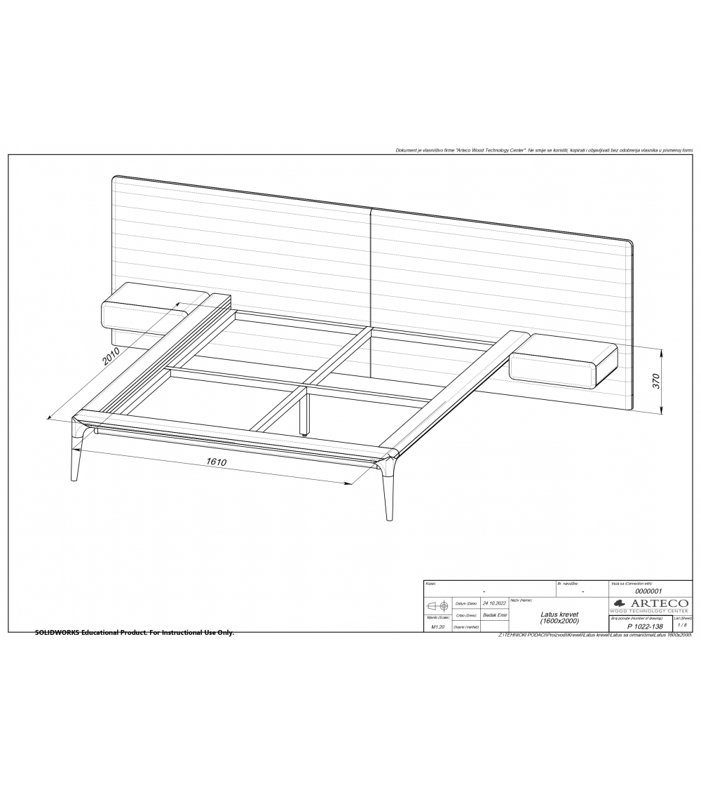Artisan - Latus Bed With Nightstands