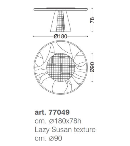 Geo Round Table With Lazy Susan - Ceppi
