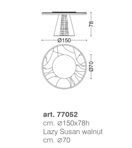 Geo Round Table With Lazy Susan - Ceppi
