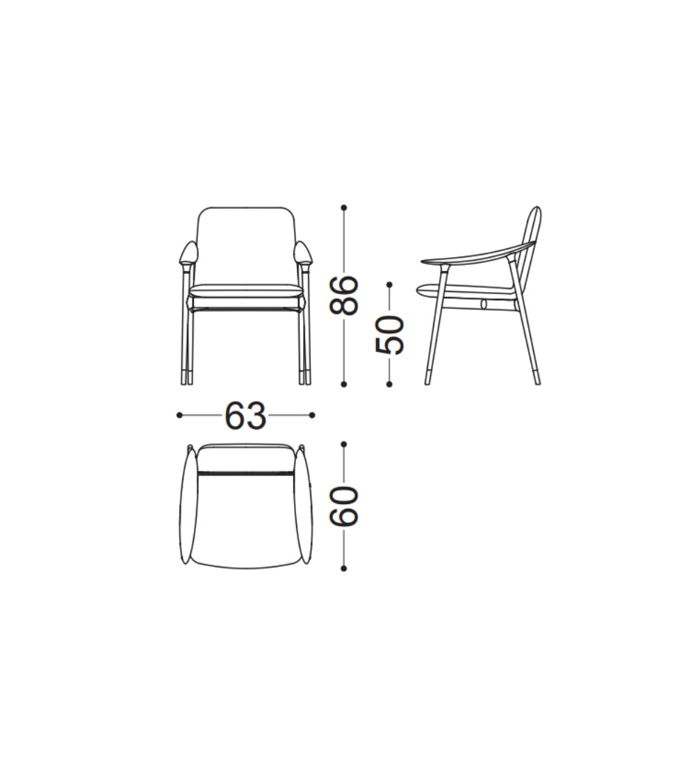 Gaia Chair With Armrests - Ceppi
