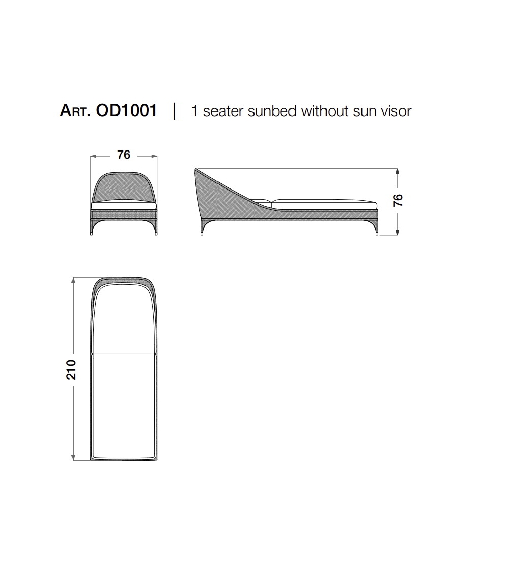 CPRN HOMOOD - Sunbed without sun visor