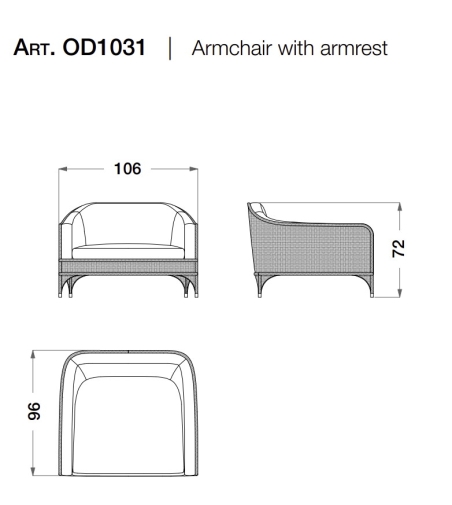 Sillón con Reposabrazos Colección Outdoor - CPRN HOMOOD