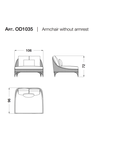 CPRN HOMOOD - Outdoor Collection Armchair without Armrests