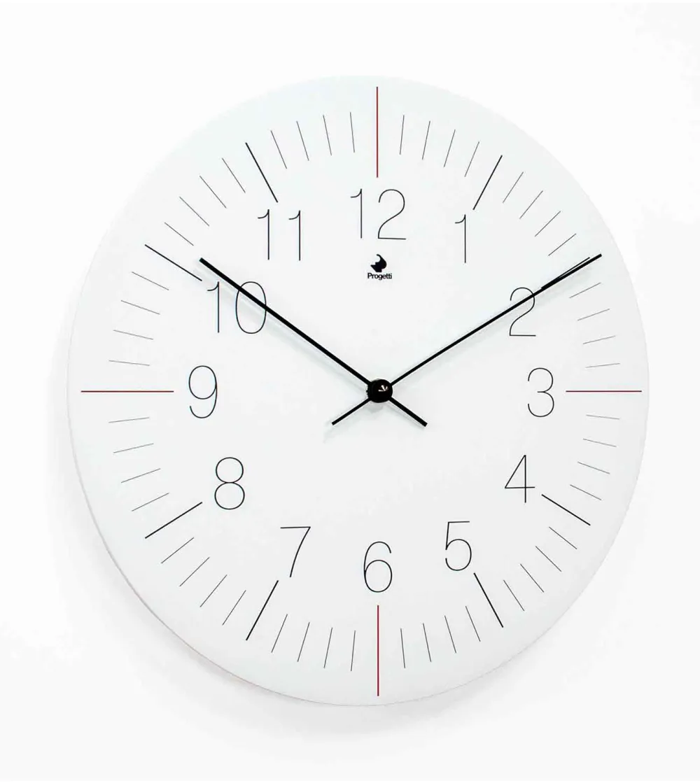 Reloj de pared 34 cms para oficina blanco numeros grandes