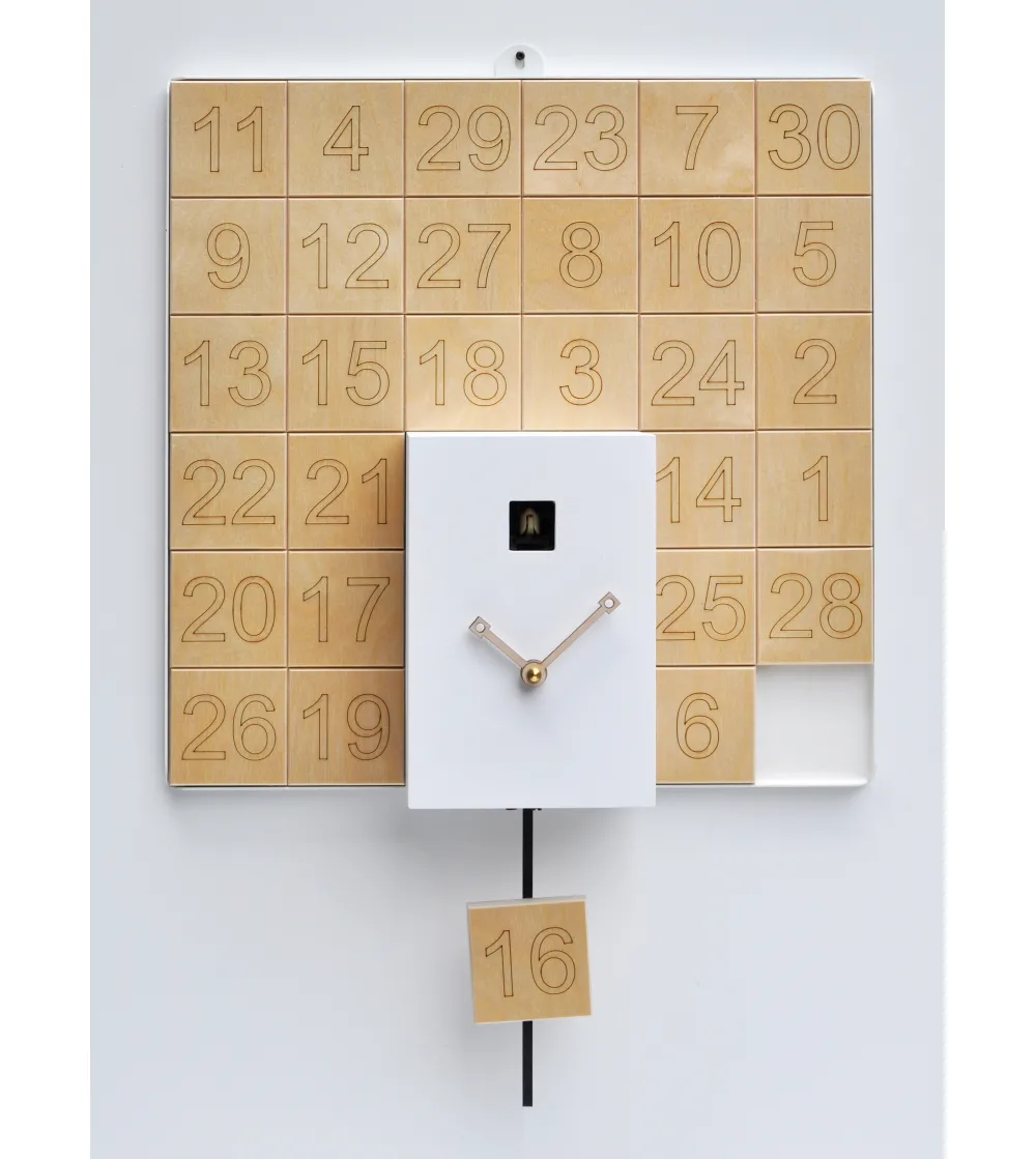 Reloj De Cuco Con Péndulo Cuadrado Mágico Calendario - Pirondini