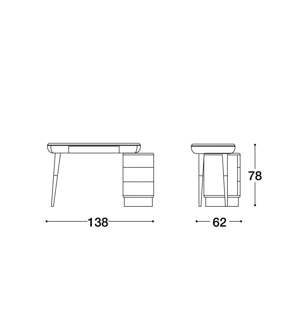 Luigi Volpi - Sabrina Desk with Chest...