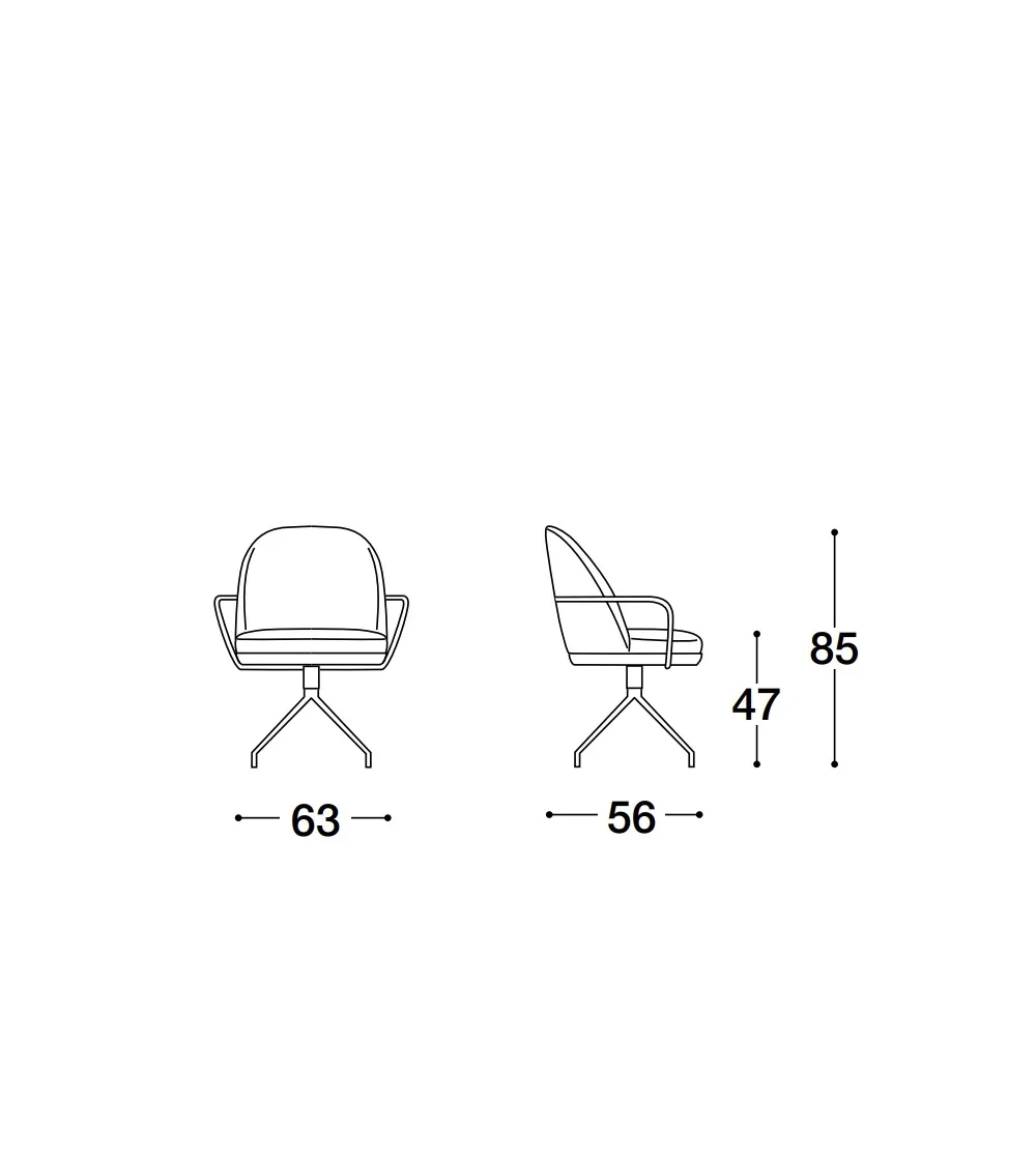 Luigi Volpi - Sabrina Swivel Armchair