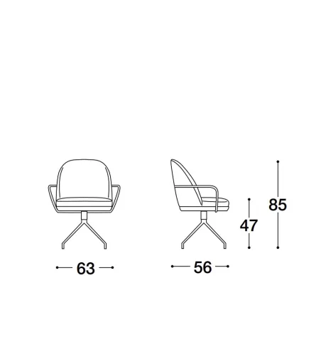 Luigi Volpi - Sabrina Swivel Armchair