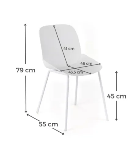 Ensemble de 4 Chaises en Polyéthylène Eva - Stones