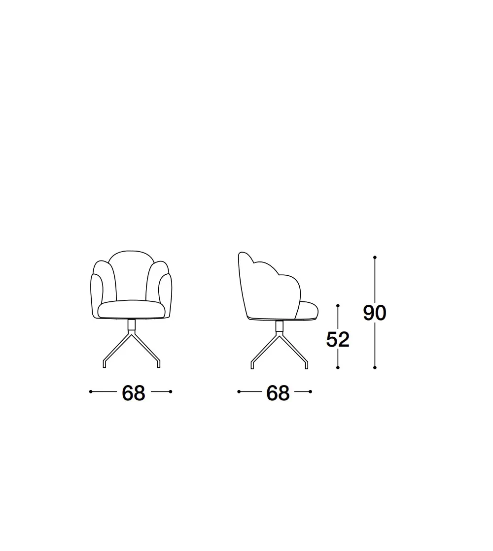 Fauteuil Pivotant Venere - Luigi Volpi