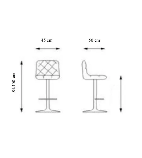 Stones - Set of 2 Max Dark Grey Stools