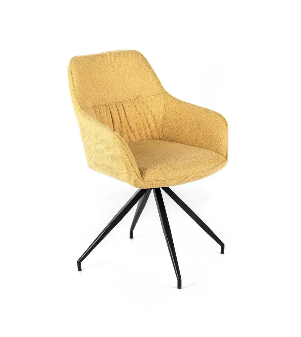 Set 4 Sedie Girevoli Gaia Giallo -...