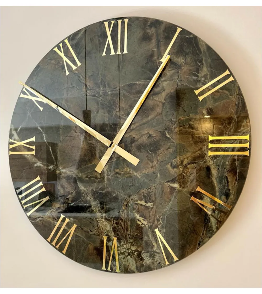 Firenze Green Hemerald Marble Wall Clock - Via Brera