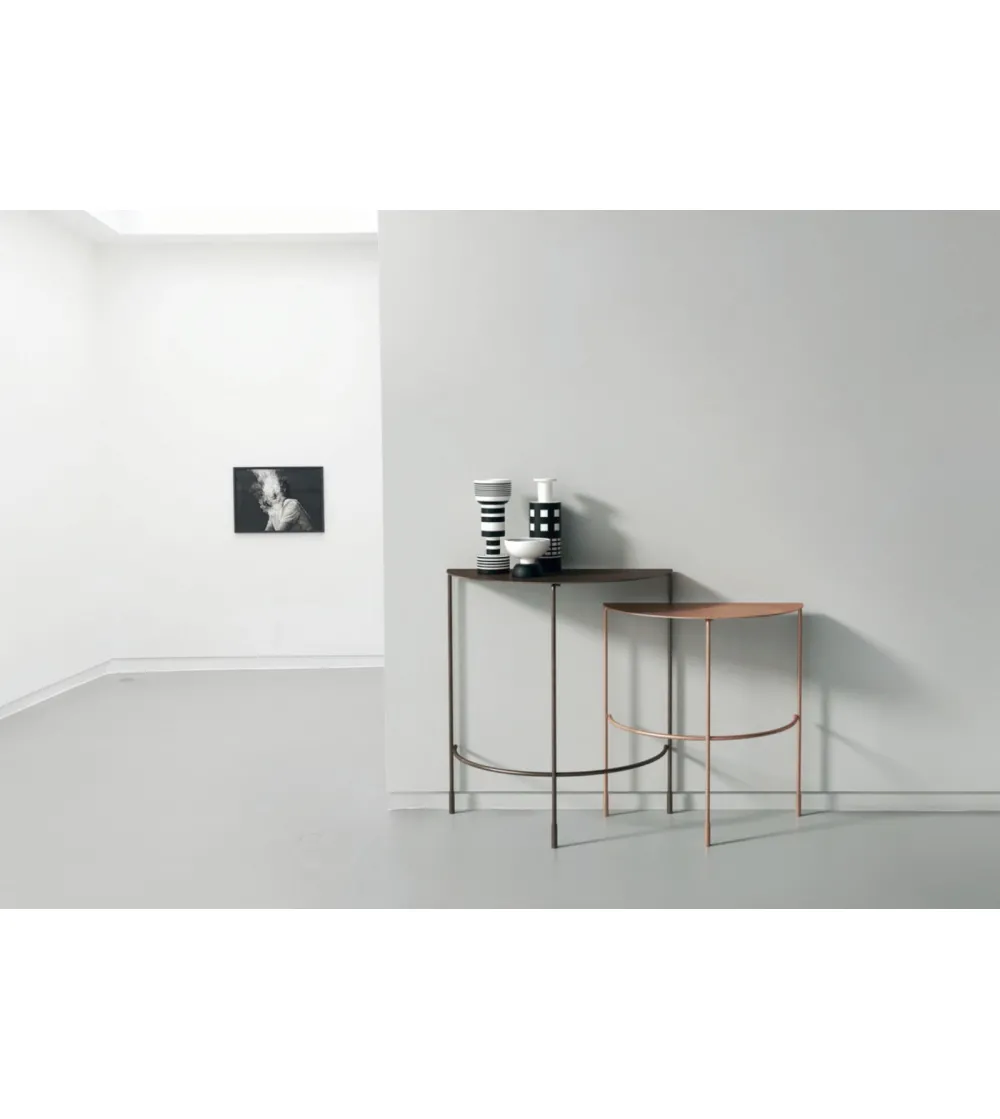 Leather on sale console table