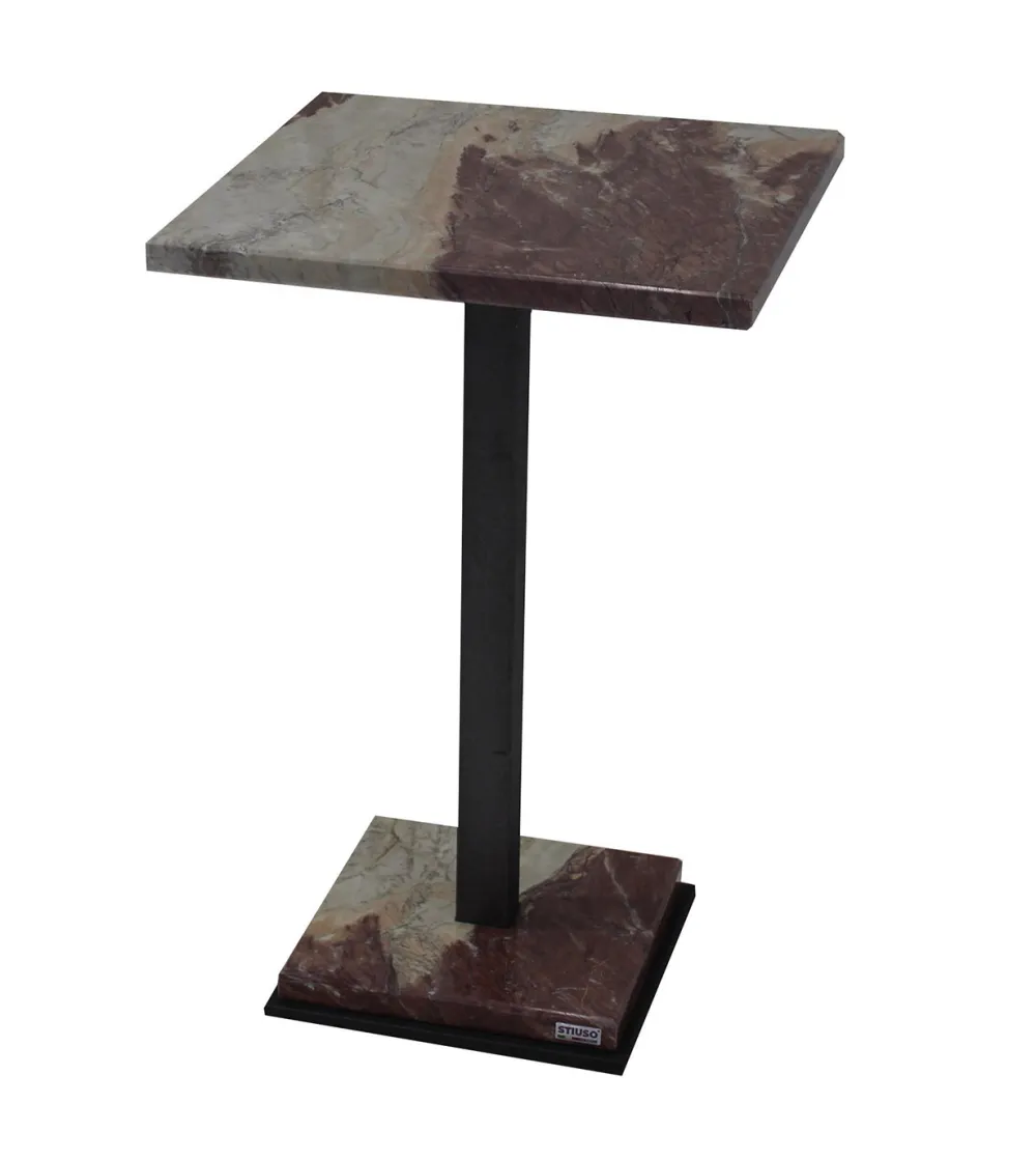 Red Stone Square Coffee Table - Euromarmi Store