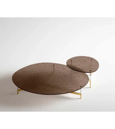 Table Basse After 9 Avec Plateau En Verre Fondu - Tonelli...