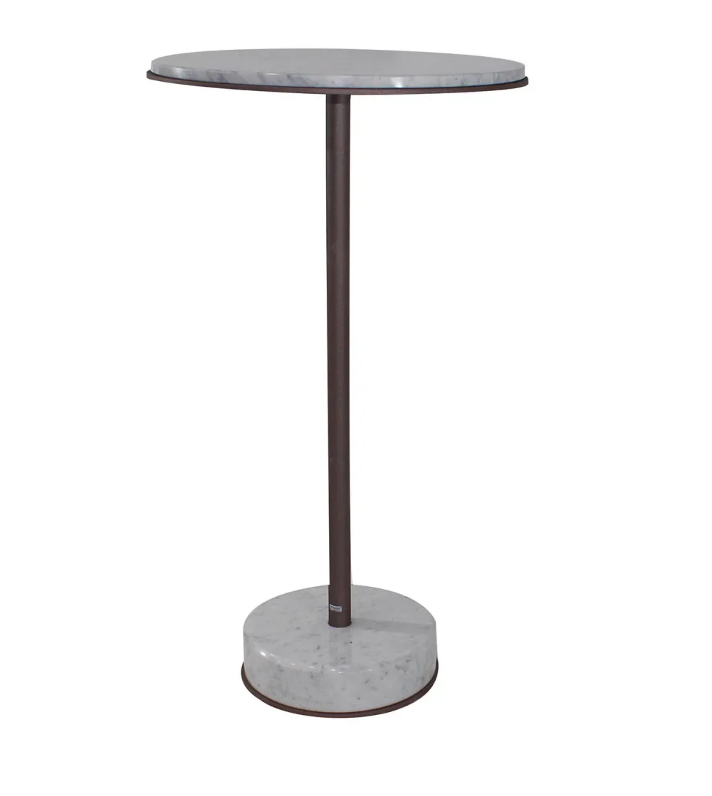 Carrara White Copper Round Table - Euromarmi Store