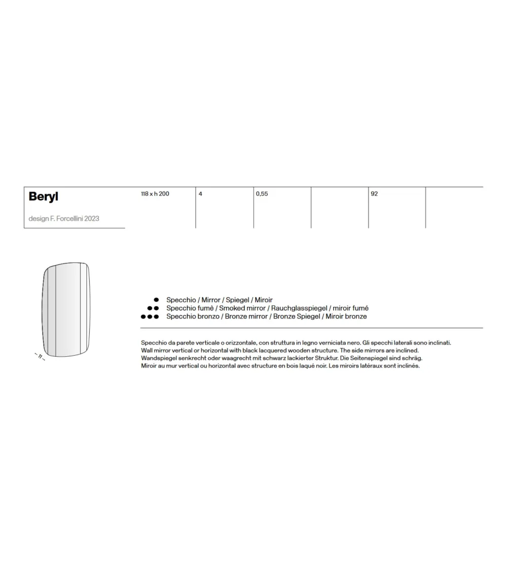 Tonelli Design - Beryl Wandspiegel