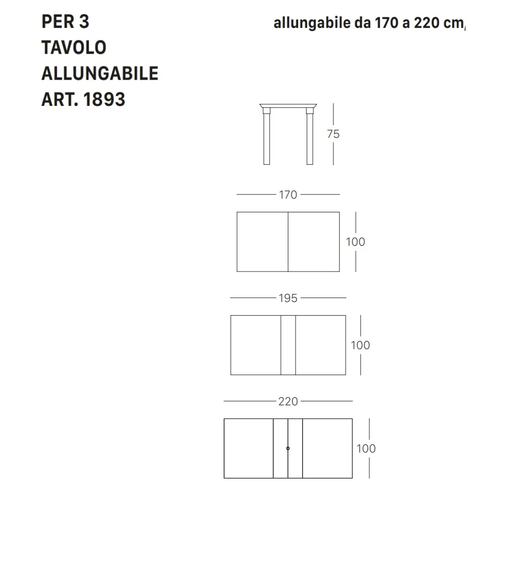 Tavolo Allungabile Per 3 - SCAB