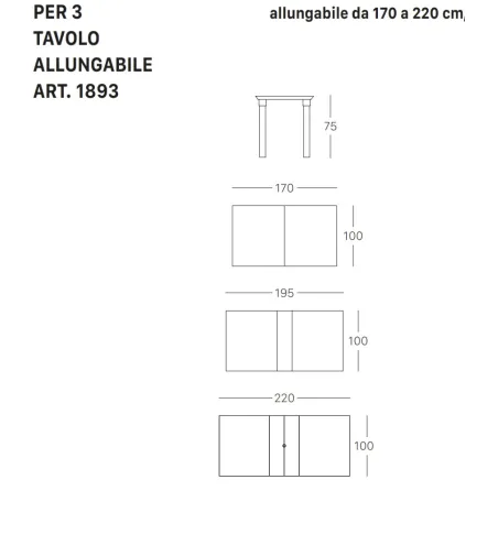 Table Extensible Per 3 - SCAB